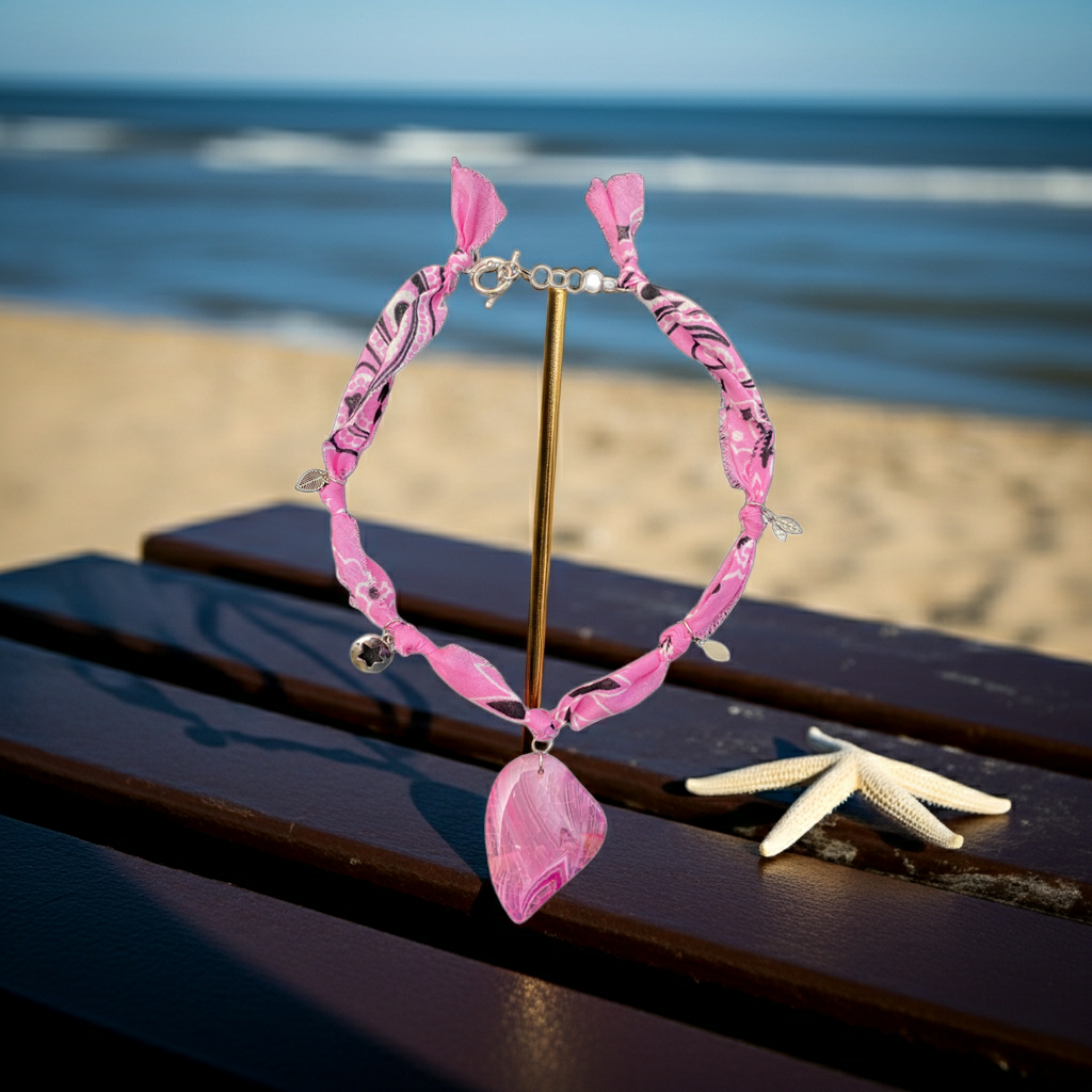Rose Drift Bandana Necklace