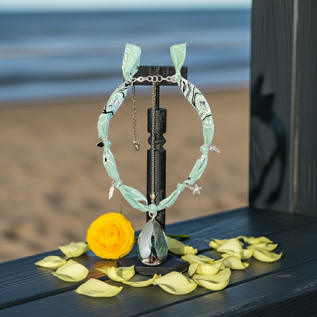 Verdant Glow Bandana Necklace